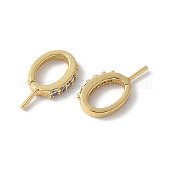 Brass Micro Pave Cubic Zirconia Pendants Bails&nbsp;KK-D324-10G
