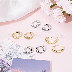 4Pcs 2 Colors Brass Hoop Earrings for Women&nbsp;EJEW-BBC0001-77A