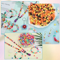1000Pcs 2 Styles Luminous Plastic Pearlized Beads&nbsp;KY-SZ0001-56