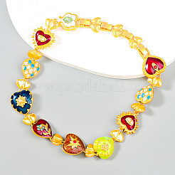Alloy Enamel Link Necklaces&nbsp;FS-WGF424C-01