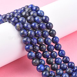Natural Lapis Lazuli Beads Strands&nbsp;G-G099-8mm-7
