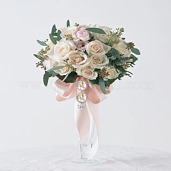 Oval Iron Flower Bouquet Photo Brooch Making Kits&nbsp;JEWB-LP00002