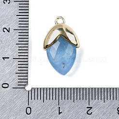 Natural Dyed Jade Imitation Aquamarine Pendants&nbsp;G-U019-03A-10