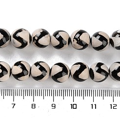 Natural Tibetan Wave Pattern dZi Agate Beads Strands&nbsp;G-B084-A02-01