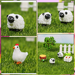 40Pcs Resin Sheep Miniature Ornaments&nbsp;AJEW-SP0003-30