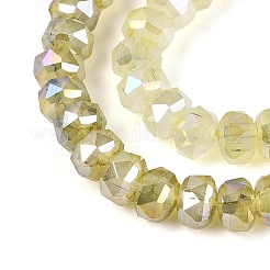Anti-Tarnish Electroplate Glass Imitation Jade Beads Strands&nbsp;EGLA-T029-6mm-13I