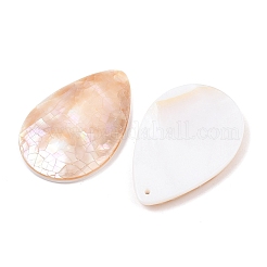 Natural Pink Shell Pendants&nbsp;SSHEL-C014-01B