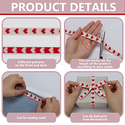 Heart Cotton Ribbon&nbsp;OCOR-WH0101-138A