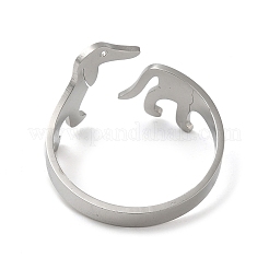 Non-Tarnish 304 Stainless Steel Cuff Rings&nbsp;X-RJEW-G299-01P