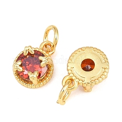 Brass Pave Cubic Zirconia Charms&nbsp;KK-K340-52G-04