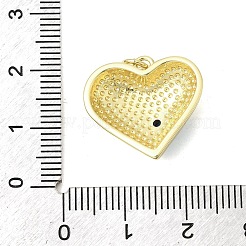 Brass Micro Pave Cubic Zirconia Pendants&nbsp;KK-H267-029G