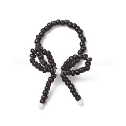 2Pcs Glass Beads Finger Rings&nbsp;RJEW-TA00207