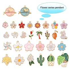 30Pcs 30 Style Alloy Enamel Pendants&nbsp;ENAM-YW0001-87