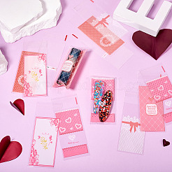 120Pcs 6 Styles Valentine's Day Rectangle Plastic Cellophane Bags&nbsp;OPC-TA0001-06