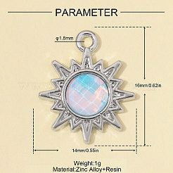 Zinc Alloy with Resin Pendants&nbsp;RE-OY001-13P-01