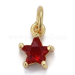 Brass Micro Pave Cubic Zirconia Pendants&nbsp;KK-P192-10