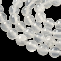 Natural Selenite Beads Strands&nbsp;G-N328-025B-01