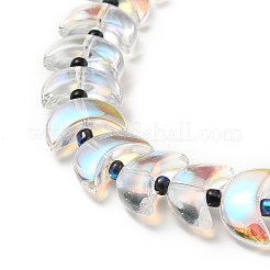 Transparent Electroplate Glass Beads Strands&nbsp;X-EGLA-E030-01O