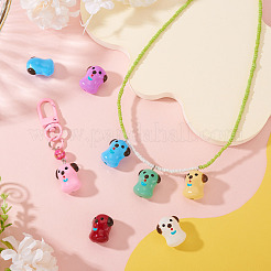 7Pcs 7 Colors Handmade Lampwork Enamel Beads&nbsp;LAMP-TA0001-76