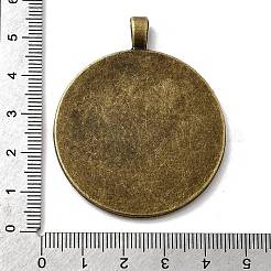 Vintage Tibetan Style Alloy Large Pendant Cabochon Settings&nbsp;TIBEP-M018-117AB-NF