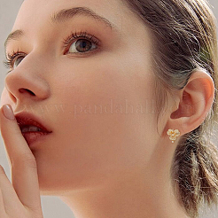 12Pcs 3 Style Brass Stud Earring Findings&nbsp;KK-FH0004-86
