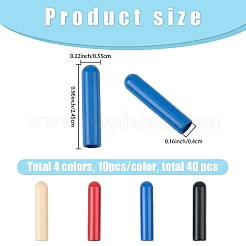 40Pcs 4 Colors Alloy Cord End&nbsp;FIND-GF0008-47A