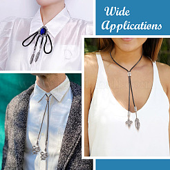 16Pcs 8 Styles Tibetan Style Alloy Cord Ends with Pendants&nbsp;FIND-TA0004-20