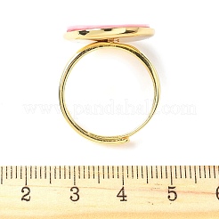 Oval Dyed Natural Shell Rings&nbsp;KK-P305-12G