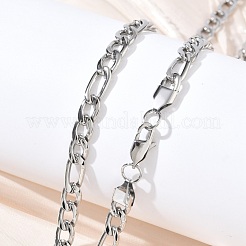 6MM 304 Stainless Steel Figaro Chain Necklaces&nbsp;NJEW-G203-02P