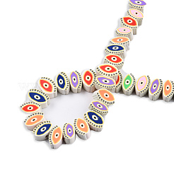 Handmade Polymer Clay Beads Strands&nbsp;CLAY-N008-078-B01