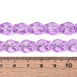 Baking Paint Transparent Glass Beads Strands&nbsp;DGLA-N017-02E