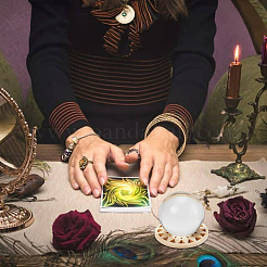 Sunflower Wood Crystal Ball Holders&nbsp;WOOD-CP0001-18B