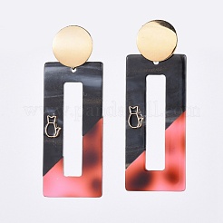 Cellulose Acetate(Resin) Dangle Earrings&nbsp;EJEW-JE03456-01