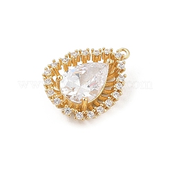 Brass Micro Pave Cubic Zirconia Pendants&nbsp;KK-E791-02G