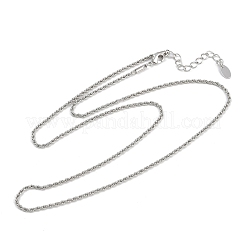 2MM Brass Rope Chain Necklaces for Women Men&nbsp;NJEW-G174-01P