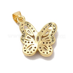 Rack Plating Brass Micro Pave Cubic Zirconia Pendant&nbsp;ZIRC-C002-02G