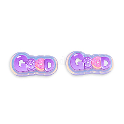 Plate Transparent Acrylic Cabochons&nbsp;OACR-N135-20