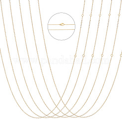 Ion Plating(IP) 304 Stainless Steel Cable Chain Necklaces&nbsp;PH-NJEW-E122-11G