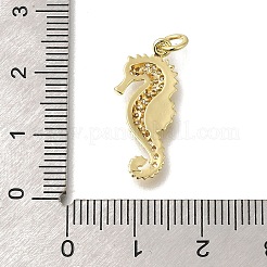 Brass Micro Pave Cubic Zirconia Pendants&nbsp;X-KK-R002-18G
