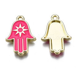 Spray Painted Alloy Pendants&nbsp;PALLOY-Q436-009C-NR