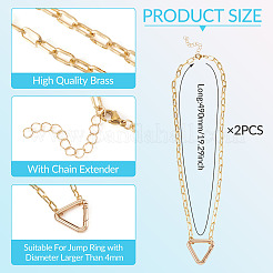 2Pcs Brass Necklaces&nbsp;NJEW-TAC0045