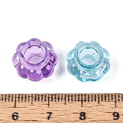 UV Plating Transparent Acrylic European Beads&nbsp;TACR-T029-05M