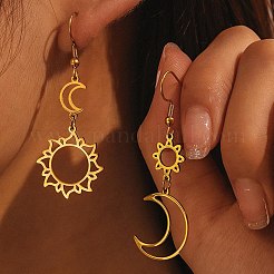 Bohemian Styles 304 Stainless Steel Dangle Earrings&nbsp;EJEW-F380-01G