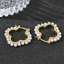 Brass Hoop Earrings for Women&nbsp;EJEW-A168-15G