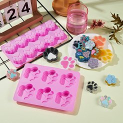 2Pcs 2 Styles Paw Shaped Fondant Molds&nbsp;DIY-SZ0002-69