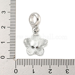 Rack Plating Alloy Enamel Flower European Dangle Charms&nbsp;FIND-B034-55P