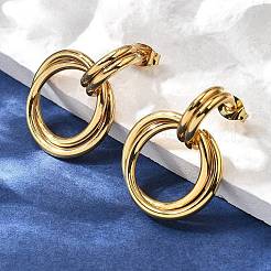 201 Stainless Steel Stud Earrings&nbsp;EJEW-Q026-03G