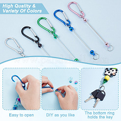 20Pcs 5 Colors Aluminum Climbing Carabiners&nbsp;AJEW-GA0007-59