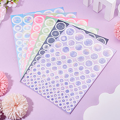 6 Sheets 6 Colors Waterproof PVC Self Adhesive Stickers&nbsp;DIY-TA0013-95