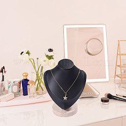 Bust Shaped Wooden Necklace Display Stands&nbsp;NDIS-WH0003-019B-02